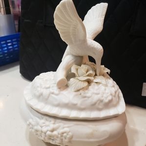 Vintage Hummingbird Trinket Box